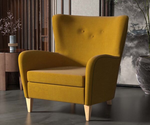 Cadeira Mid Wing Back Armchair