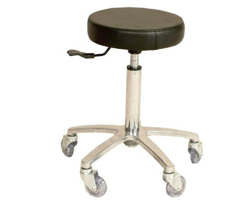 Turbo stool chrome base for hairdressers