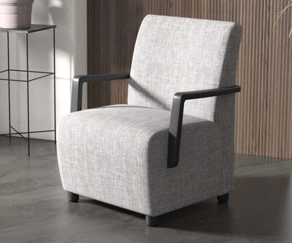 Vida Mid Back Timber Arm Armchair