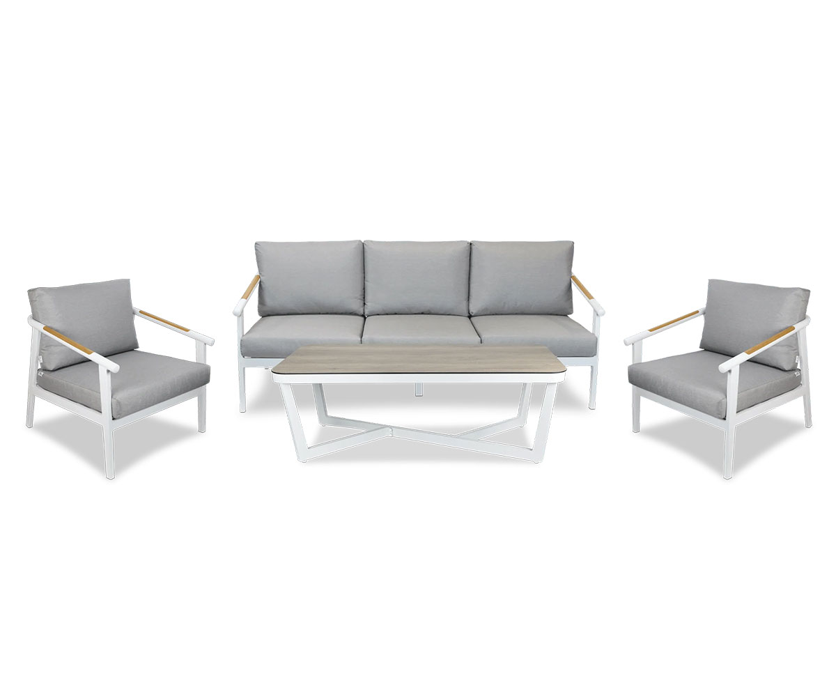 Murano outdoor armchair, sofa and coffee table
