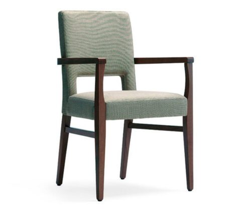 Stella Mid Back Armchair Timber Arms