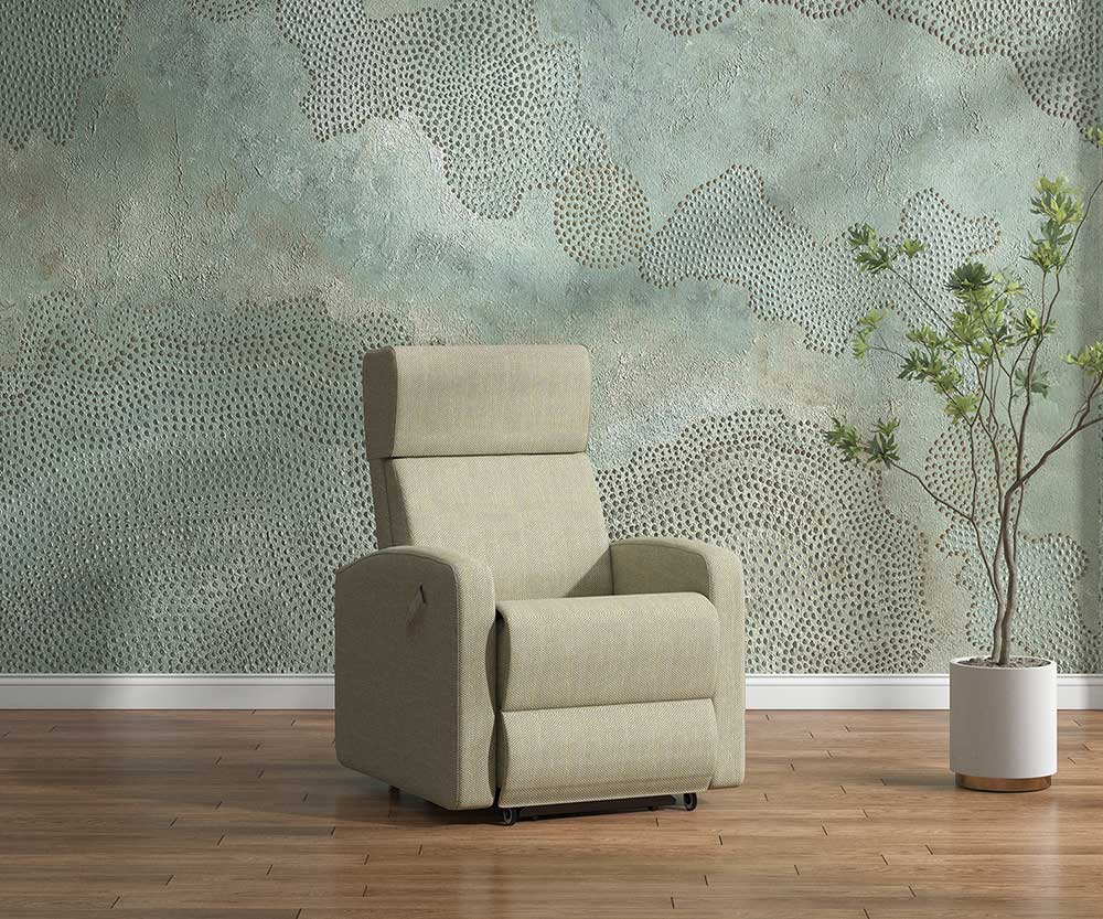 Aged care furniture featuring indigenous artwork wall murals