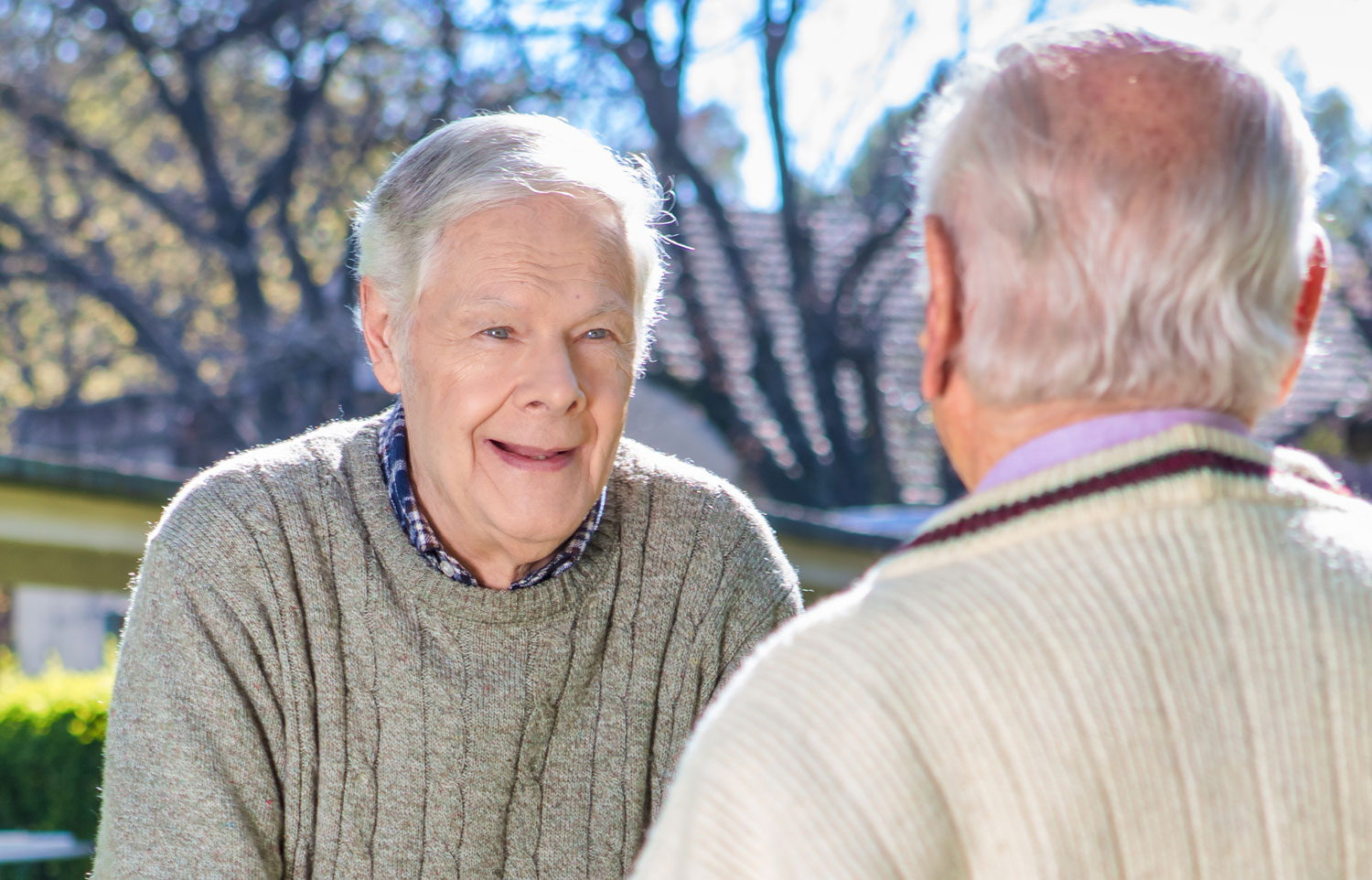Elderly men in Australian aged care