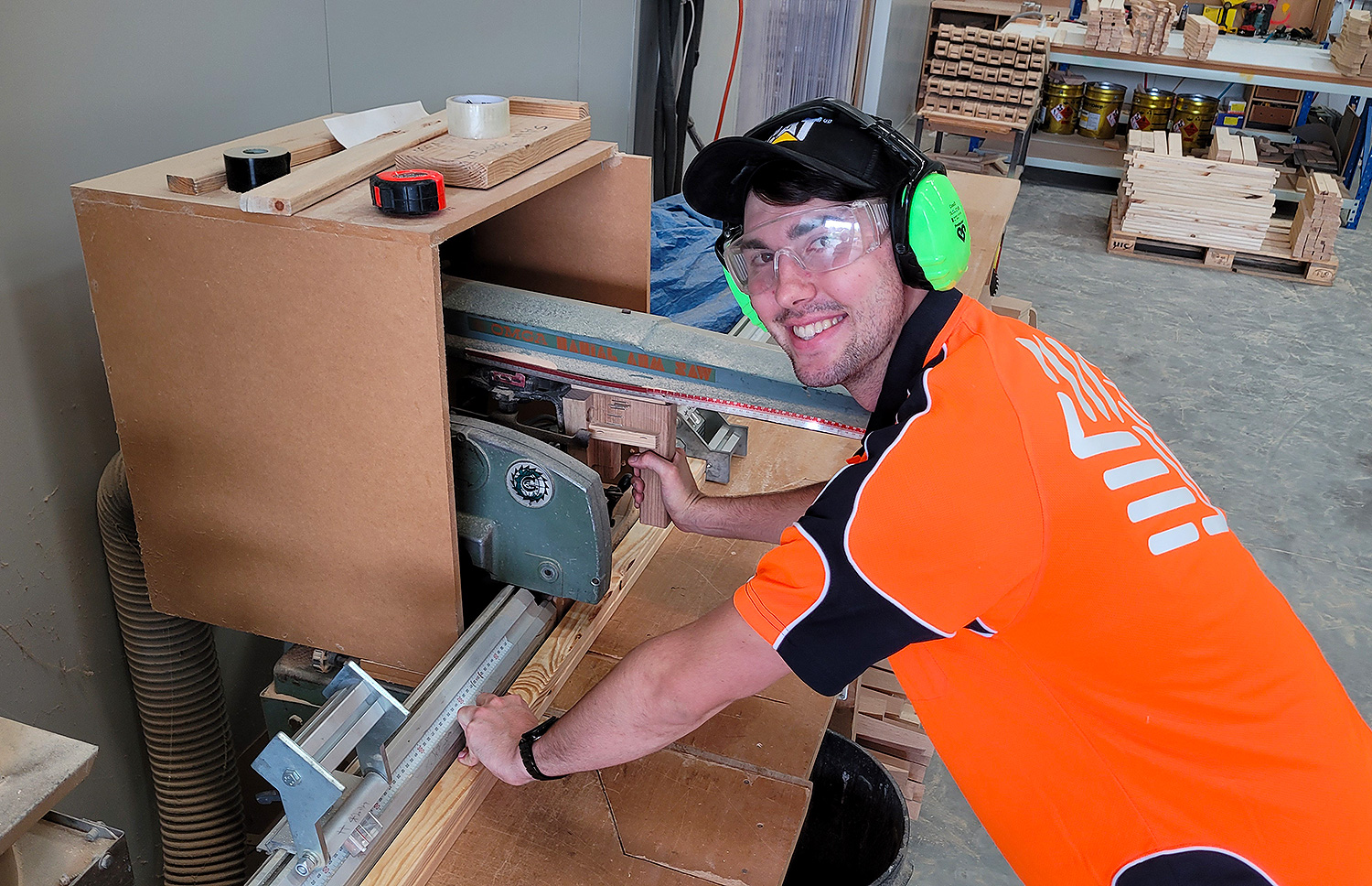 Carpenter making custom furniture in Australia