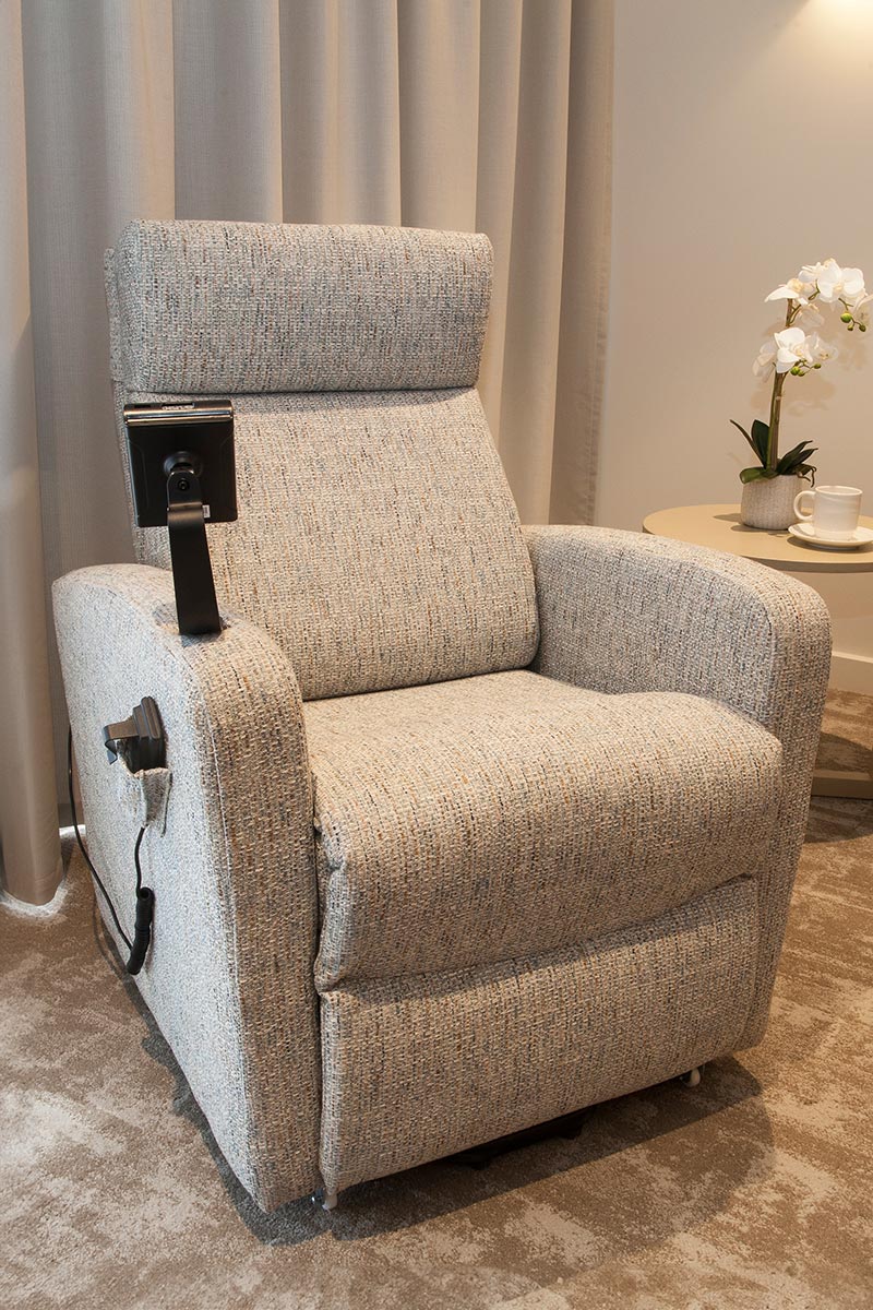 Power lift recliner for elderly in aged care facility in Brisbane