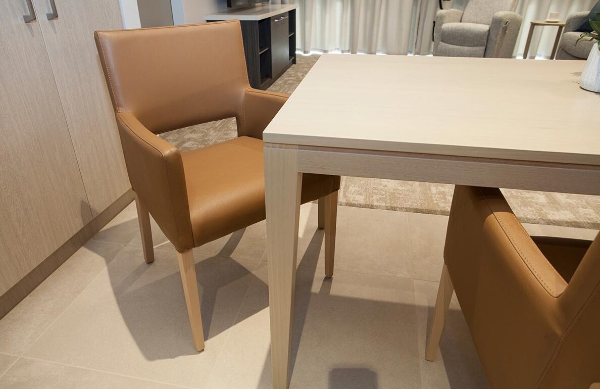 Dining chair in Brisbane inner west aged care facility