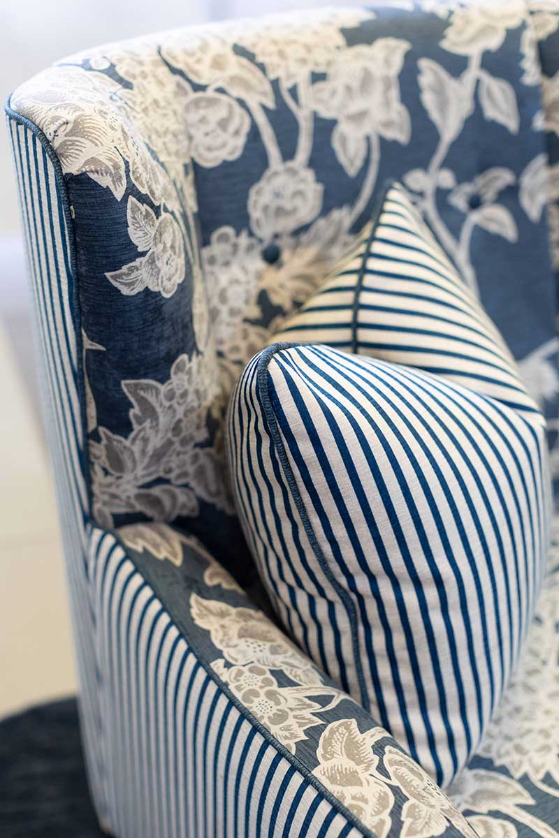 Cushion in armchair made by FHG