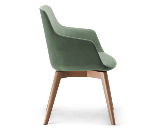 Porto armchair - timber legs and upholstered - by FHG