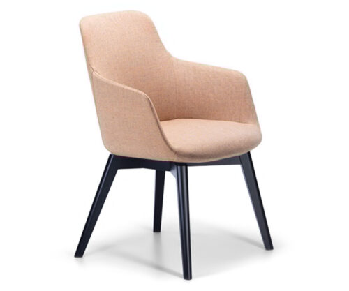 Porto armchair - timber legs and upholstered - by FHG