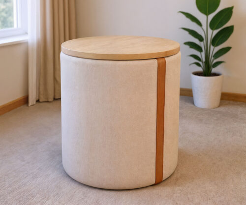 Petalo upholstered side table by FHG