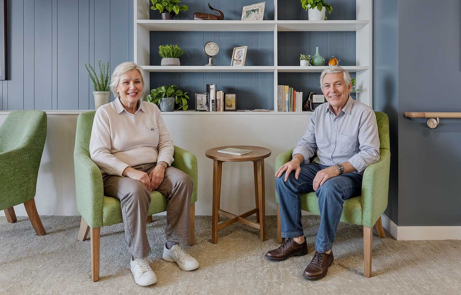 Elderly people enjoying aged care furniture Elderly people enjoying aged care furniture