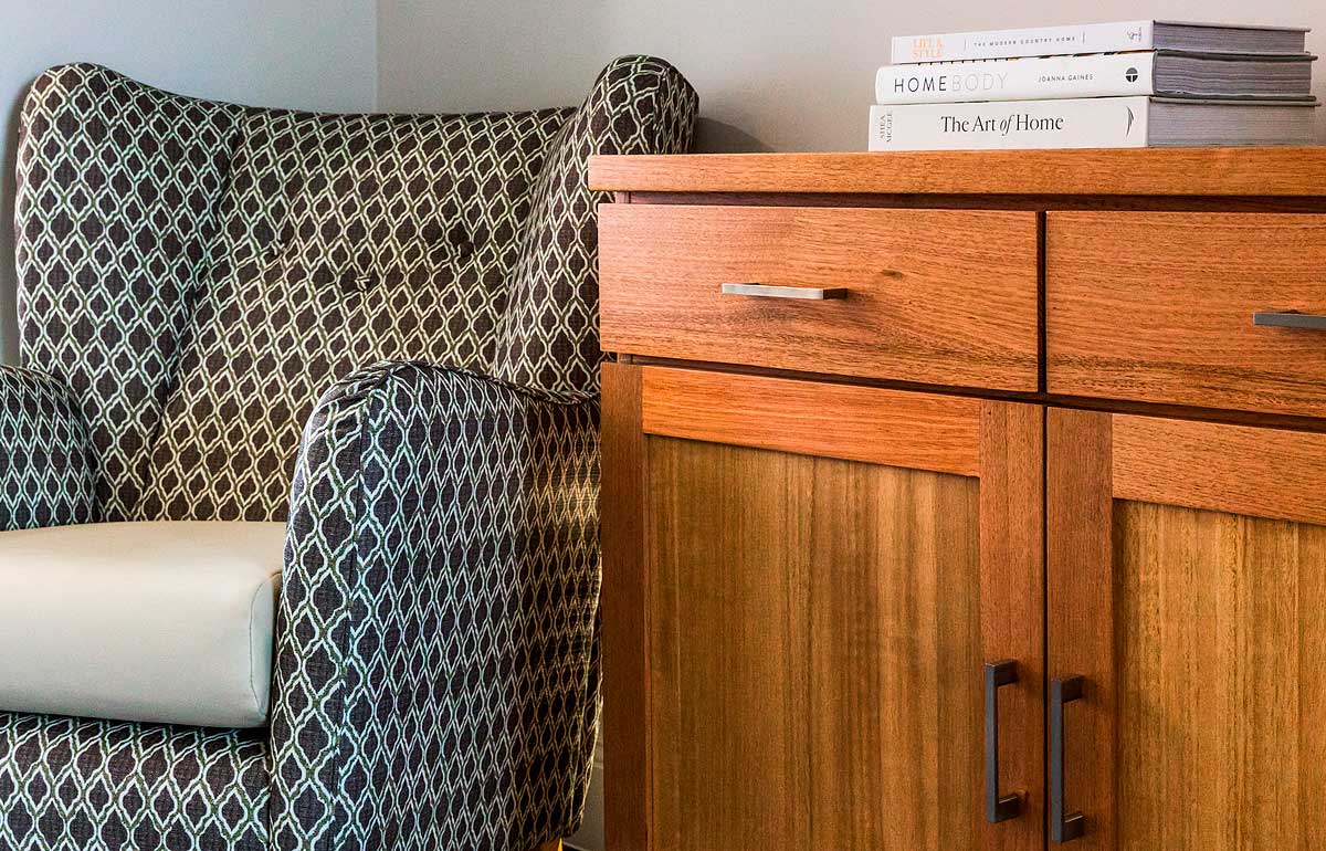 aged care armchair and buffet unit