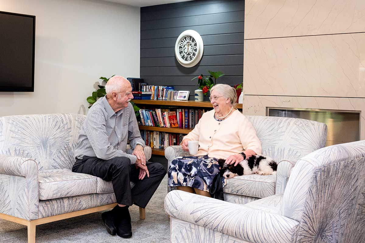 Therapy dog in aged care