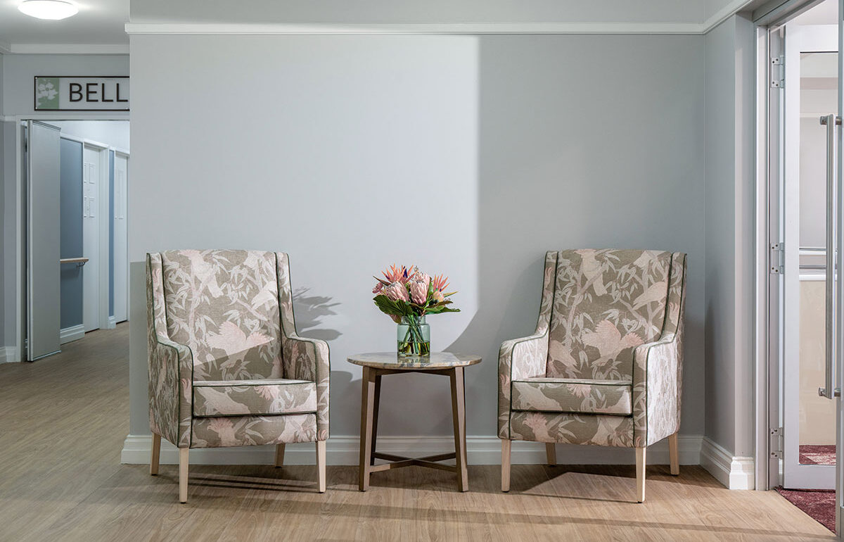 Armchairs at Anglican Care aged care facility in NSW