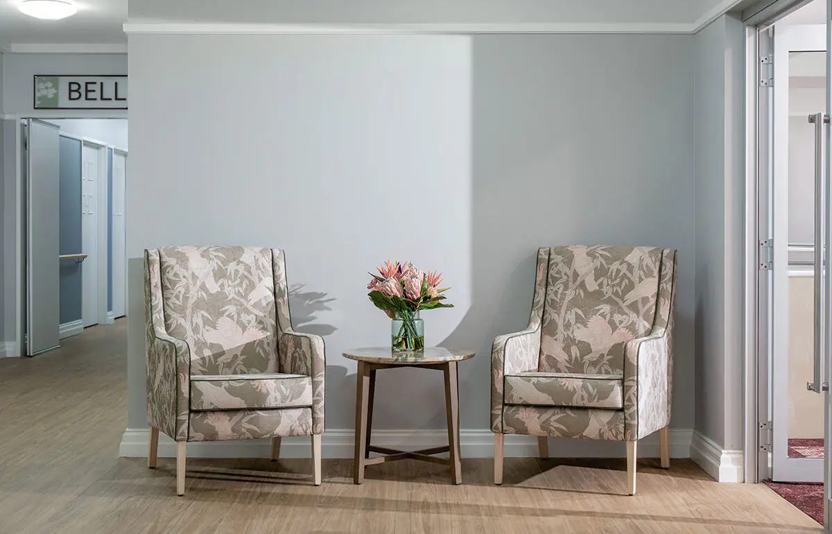 Armchairs at Anglican Care aged care facility in NSW
